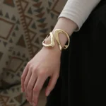 Hollow-Out Cuff Bracelet - Image 4