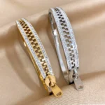Rhinestone Zipper Bracelet - Image 4