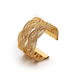 Cross-Woven Wrap Cuff Bracelet - Image 4