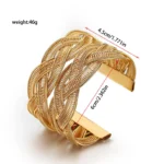 Cross-Woven Wrap Cuff Bracelet - Image 5