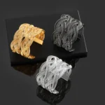 Cross-Woven Wrap Cuff Bracelet - Image 6