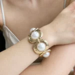Oval Faux Pearl Bracelet - Image 4