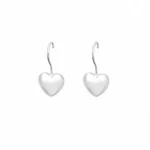Metal Heart Earrings - Image 3