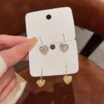 Metal Heart Earrings - Image 5