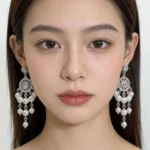 Pearl Tassel Earrings - Image 2