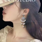 Pearl Tassel Earrings - Image 5