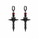 Heart Rhinestone Tassel Earrings - Image 2