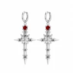 Heart Rhinestone Tassel Earrings - Image 4
