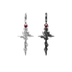 Heart Rhinestone Tassel Earrings - Image 5