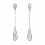 Rhinestone Teardrop Earrings - Image 2