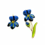 Enamel Drip Oil Floral Earrings - Image 2
