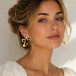 Irregular Star-Shaped Metal Stud Earrings