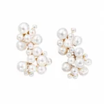 Pearl Floral Earrings - Image 2