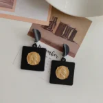 Black Punk Drop Earrings - Image 3