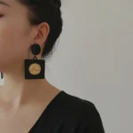 Black Punk Drop Earrings - Image 4