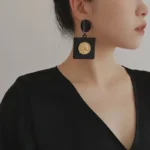 Black Punk Drop Earrings - Image 6