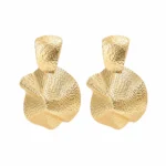 Gold Teardrop Earrings - Image 2