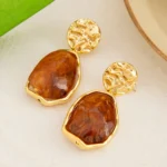 French-Style Metallic Earrings - Image 4