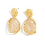 French-Style Metallic Earrings - Image 2