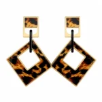 Leopard Print Drop Earrings - Image 2