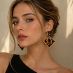 Leopard Print Drop Earrings