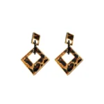 Leopard Print Drop Earrings - Image 3