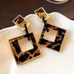 Leopard Print Drop Earrings - Image 5