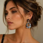 Zebra Print Drop Earrings