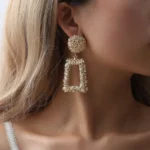 Matte Geometric Earrings - Image 3
