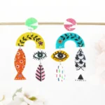 Acrylic Stud Earrings - Image 2