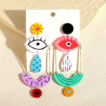 Acrylic Stud Earrings - Image 3