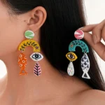 Acrylic Stud Earrings - Image 4