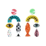 Acrylic Stud Earrings - Image 5