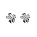 Metallic Glossy Folded Stud Earrings - Image 6