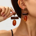 Maillard Resin Pearl Earrings