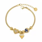 DIY Heart-Shaped Pendant Bracelet