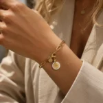 Pearl Pendant Titanium Steel Bracelet