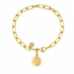 Pearl Pendant Titanium Steel Bracelet - Image 2