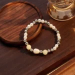 Color-Bead Layered Faux Pearl Bracelet - Image 5