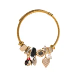 Heart Pearl Enamel-Drop Bracelet - Image 4