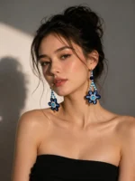 Miao Tie-Dye Earrings - Image 3