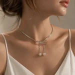 Bowknot Pearl Necklace