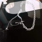 Teardrop Starburst Cross Necklace - Image 6