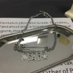 Safety Pin Letter F Necklace - Image 5