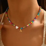 Heart Beaded Pendant Necklace
