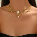 Bow Pearl Pendant Necklace