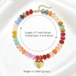 Geometric Resin Heart Necklace - Image 5