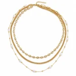 Triple-Layer Baroque Pearl Necklace - Image 2