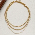 Triple-Layer Baroque Pearl Necklace - Image 4