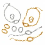 Geometric Hollow Stainless Steel Necklace - Image 2
